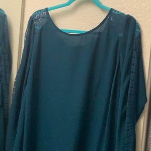 Dark Teal Dress Blouse